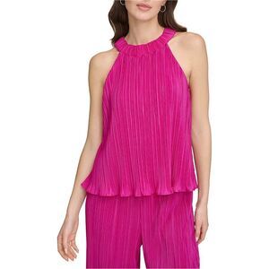 DKNY Womens Textured Halter Top Shirt, NWT